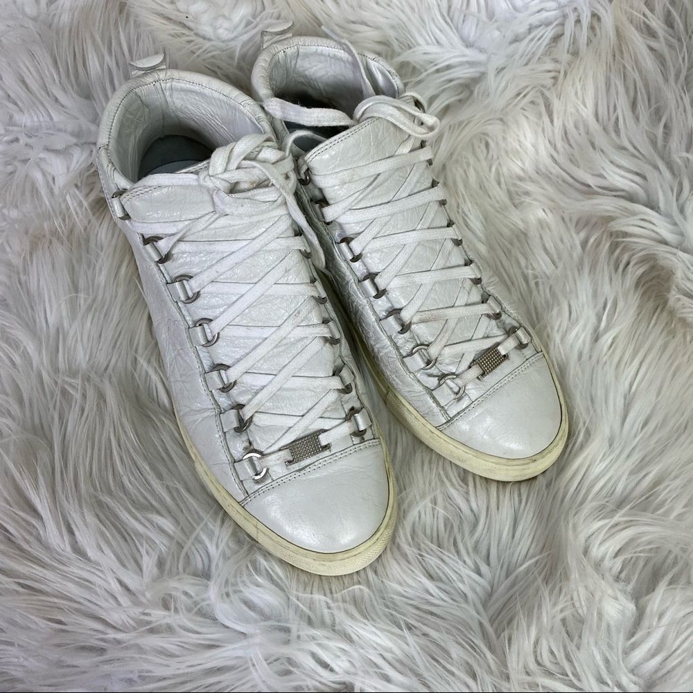 Balenciaga Arena 341760 high top leather lace up sneakers 8 EUR 41 - Picture 6 of 13